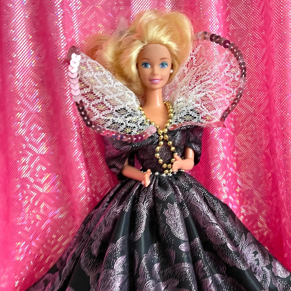 Beauty Queen Barbie doll in custom/handmade sparkly dress with sequins